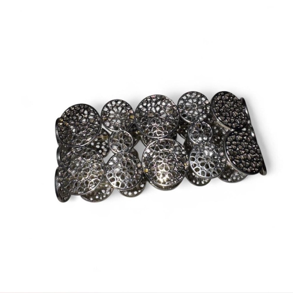 Vintage Silver Filigree Link Bracelet – Mexican Artisan Style